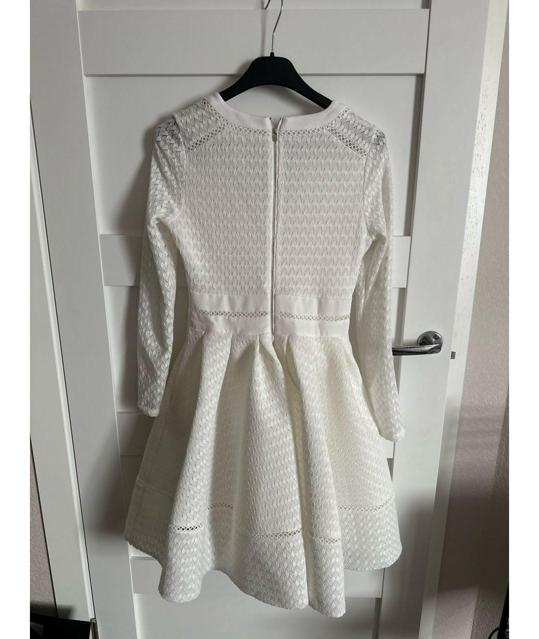 MAJE Белое вискозное коктейльное платье, фото 2
