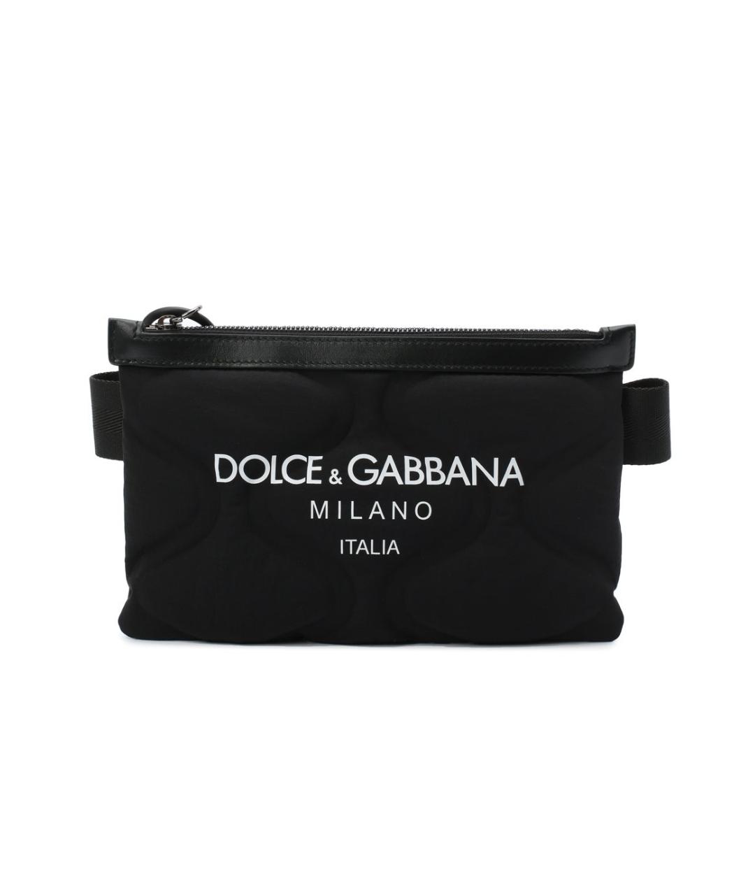 DOLCE&GABBANA Черная поясная сумка, фото 1