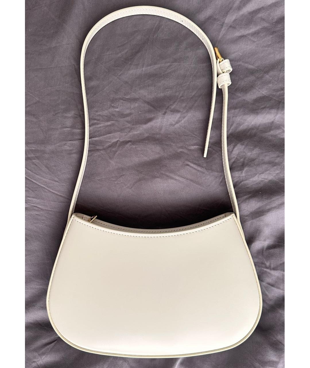 CELINE PRE-OWNED Белая кожаная сумка с короткими ручками, фото 3