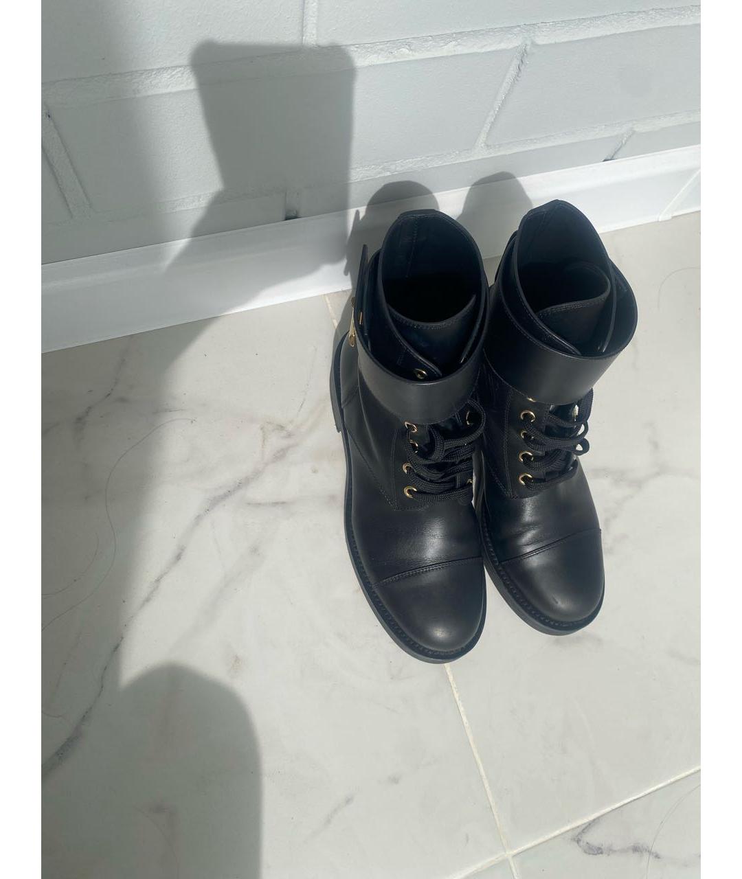 LOUIS VUITTON PRE-OWNED Черные кожаные ботинки, фото 3