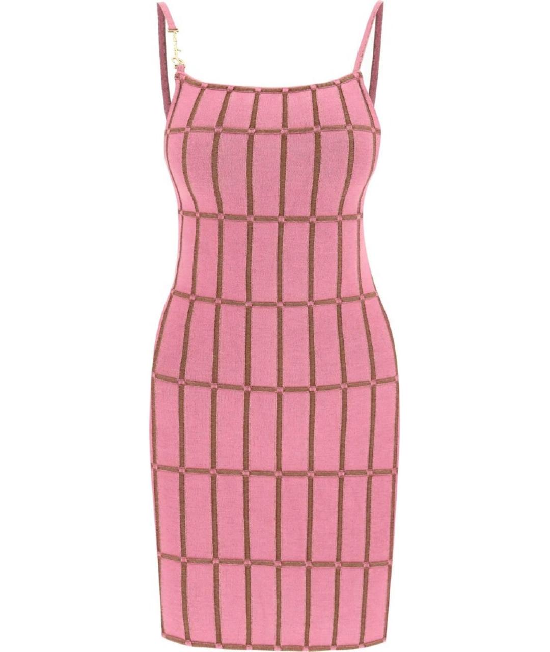 JACQUEMUS Розовое коктейльное платье, фото 6