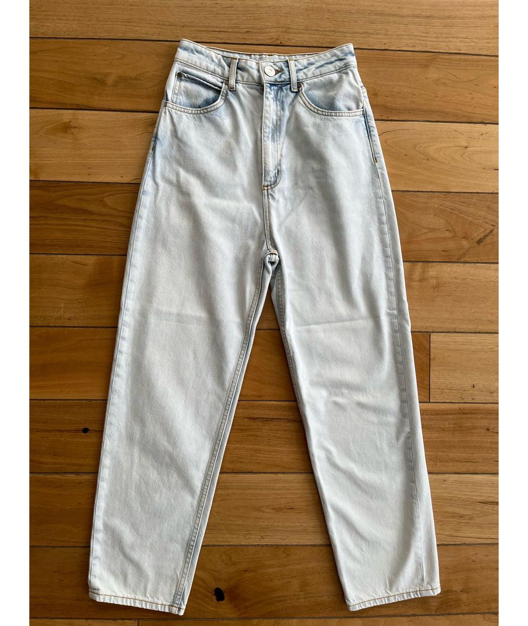 SANDRO Голубые хлопковые джинсы слим, фото 9