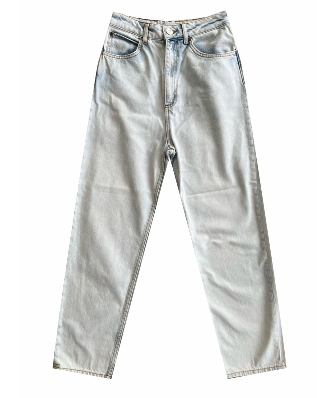 SANDRO Голубые хлопковые джинсы слим, фото 1