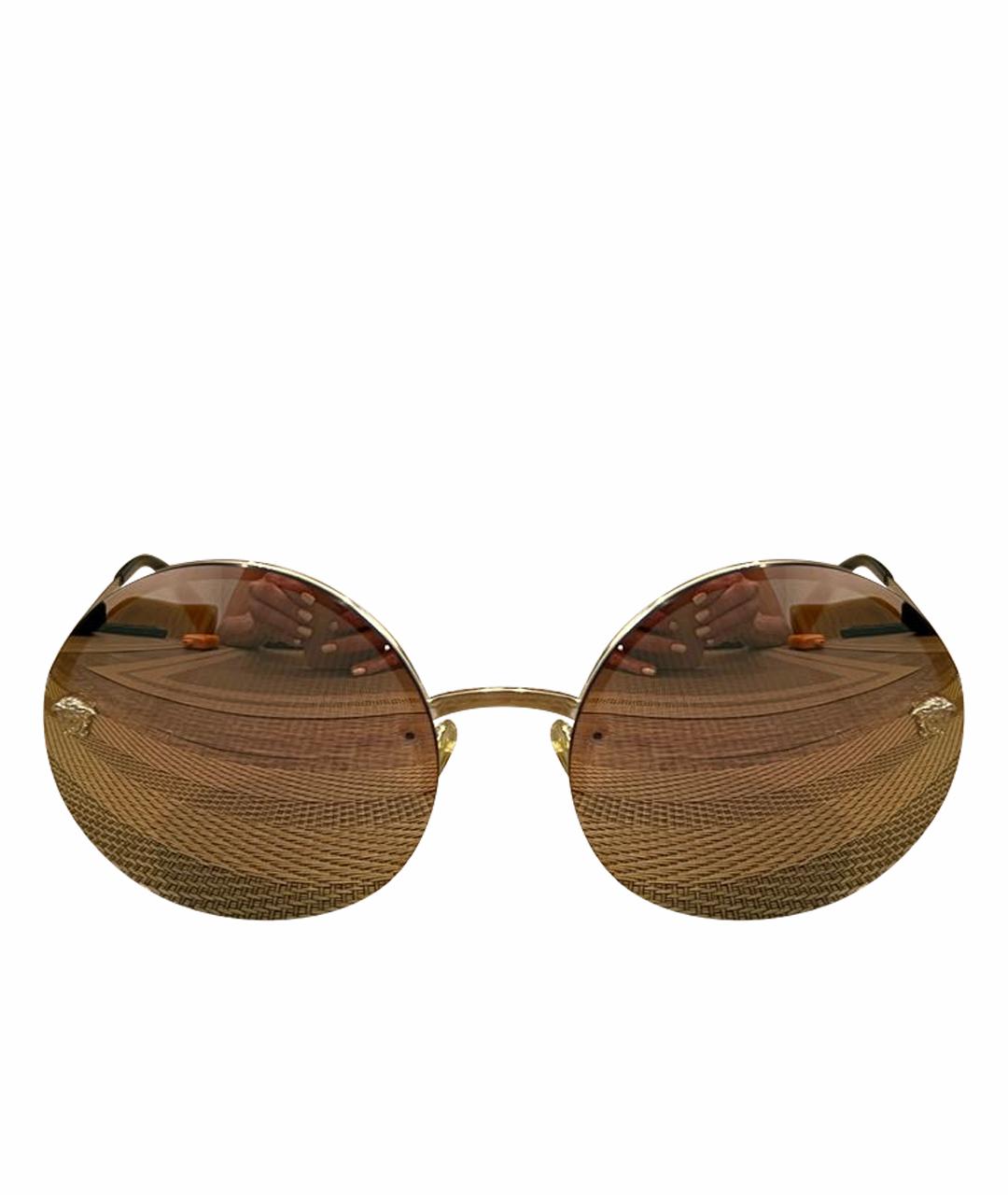 VERSACE Оранжевое металлические солнцезащитные очки, фото 1