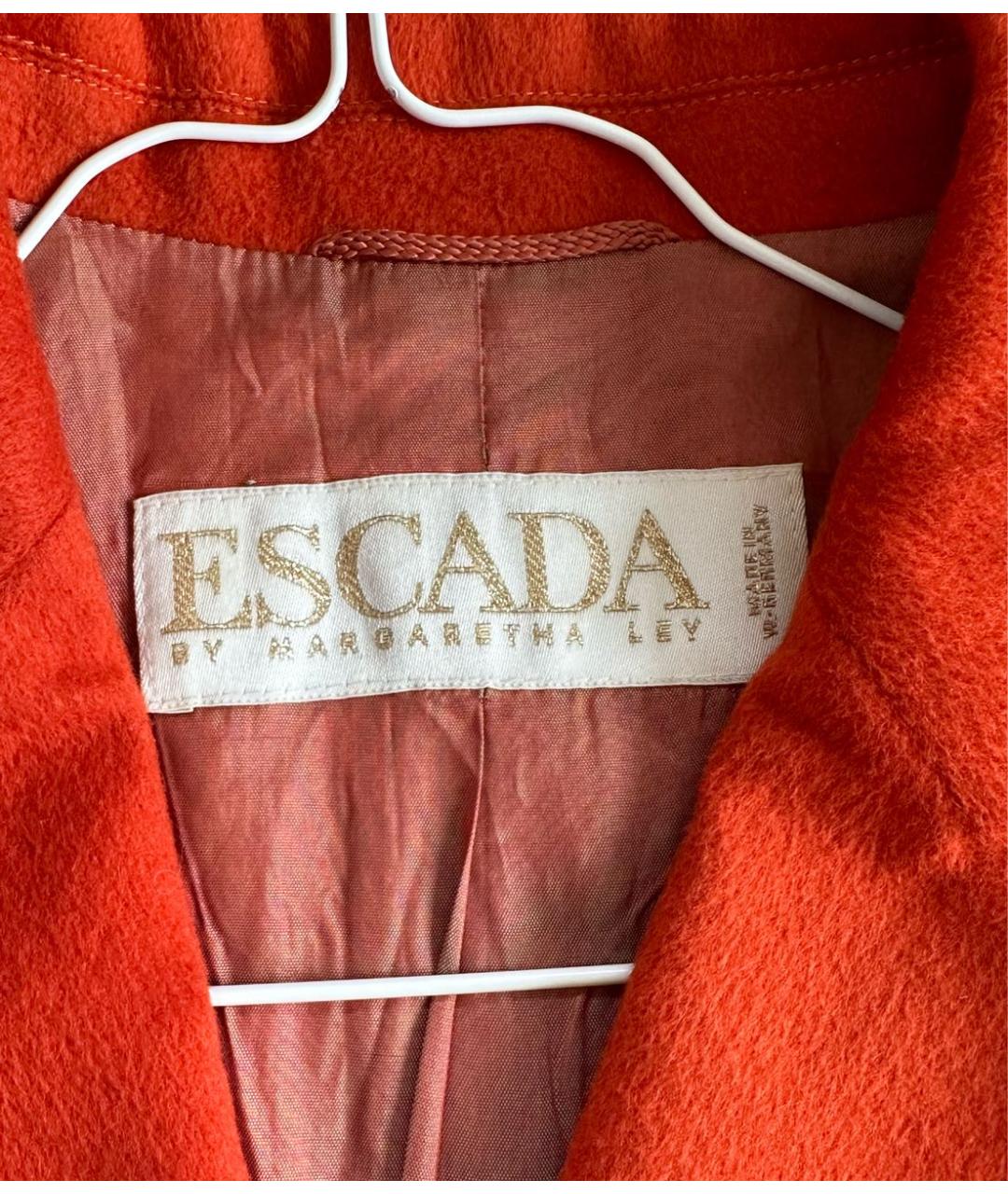 ESCADA Оранжевый шерстяной жакет/пиджак, фото 3