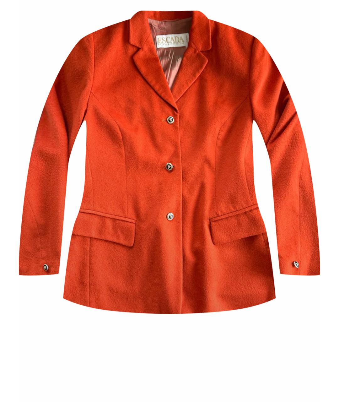 ESCADA Оранжевый шерстяной жакет/пиджак, фото 1
