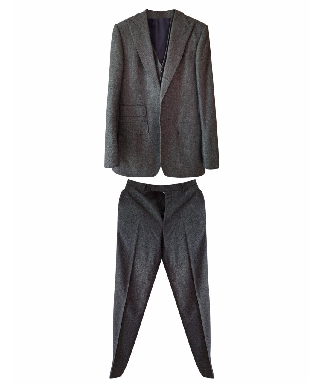 SUITSUPPLY Серый костюм-тройка, фото 1