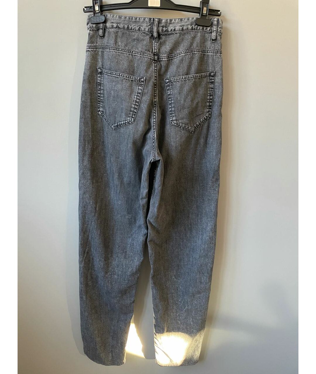 ISABEL MARANT Серые хлопковые прямые джинсы, фото 2