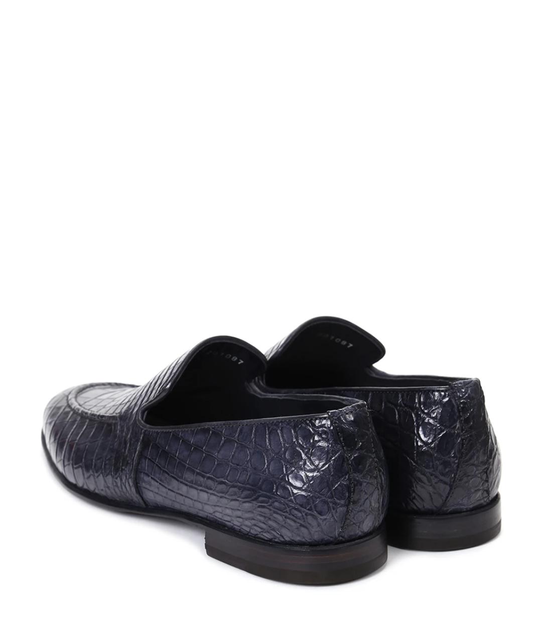 BARRETT Серые лоферы из экзотической кожи, фото 2