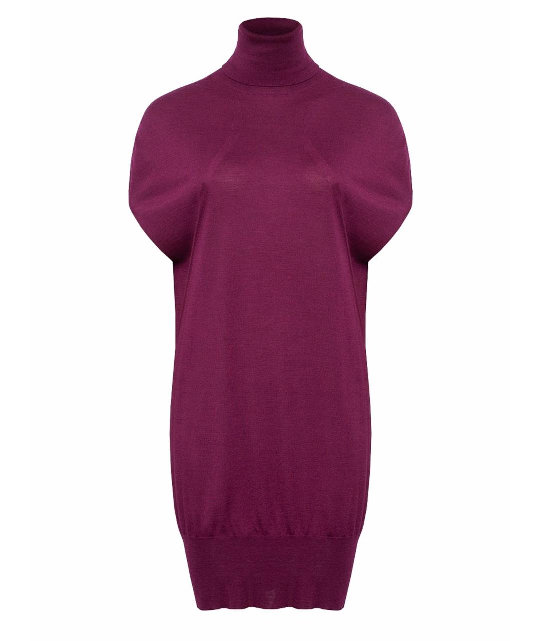 GUCCI Фиолетовое кашемировое повседневное платье, фото 1