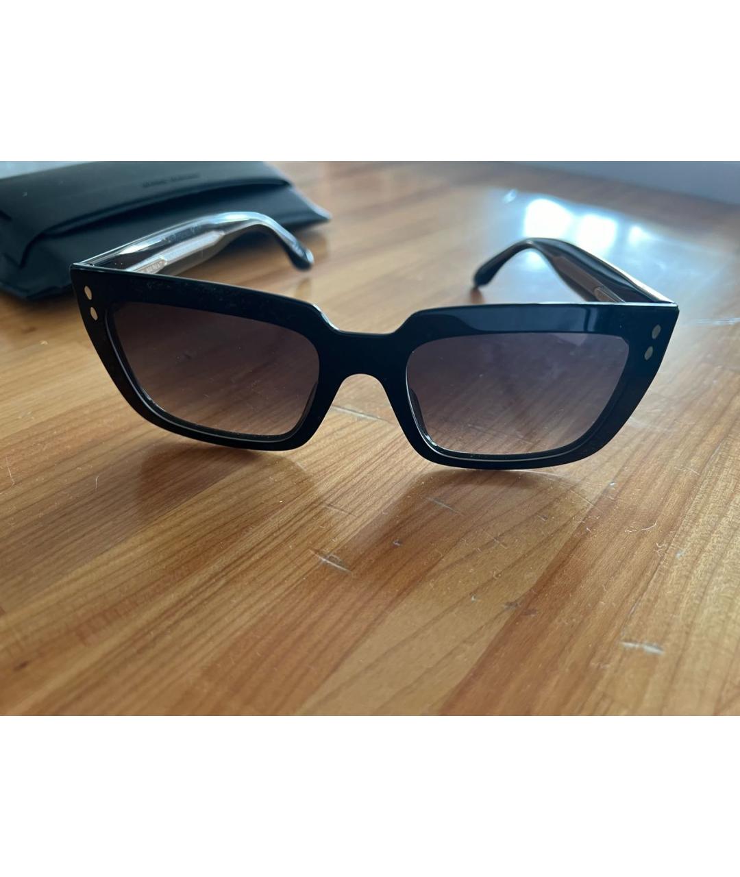 ISABEL MARANT Черные пластиковые солнцезащитные очки, фото 2
