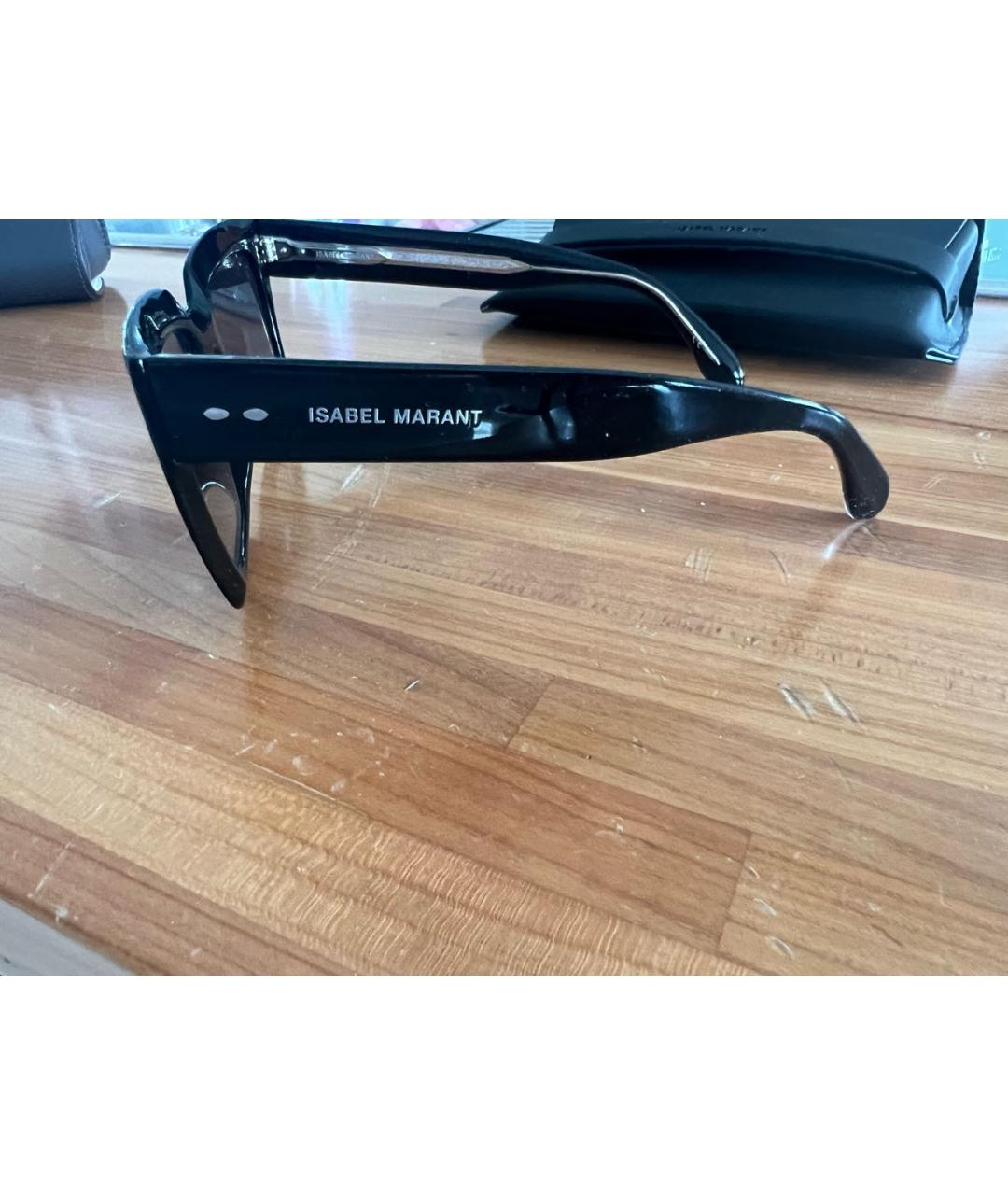 ISABEL MARANT Черные пластиковые солнцезащитные очки, фото 3