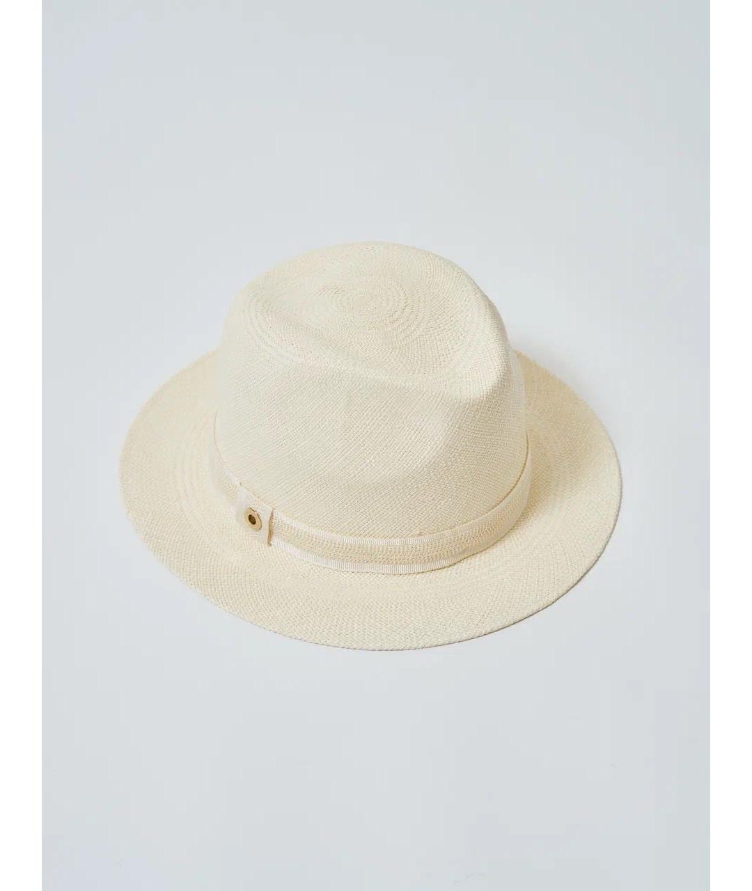 LORO PIANA Белая соломенная шляпа, фото 6