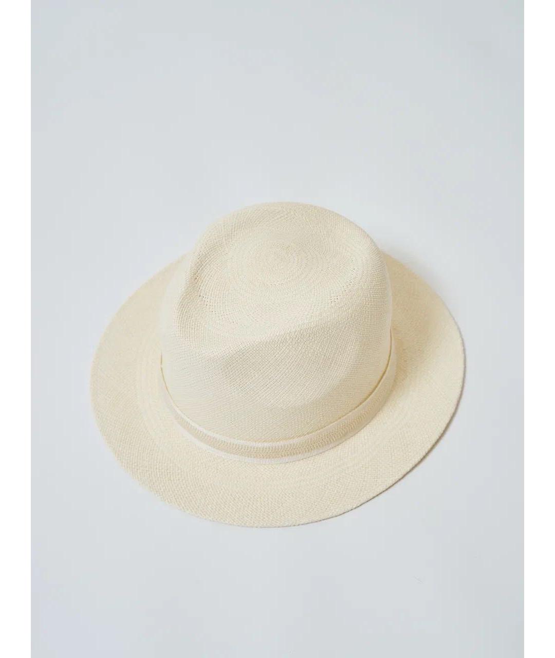 LORO PIANA Белая соломенная шляпа, фото 4