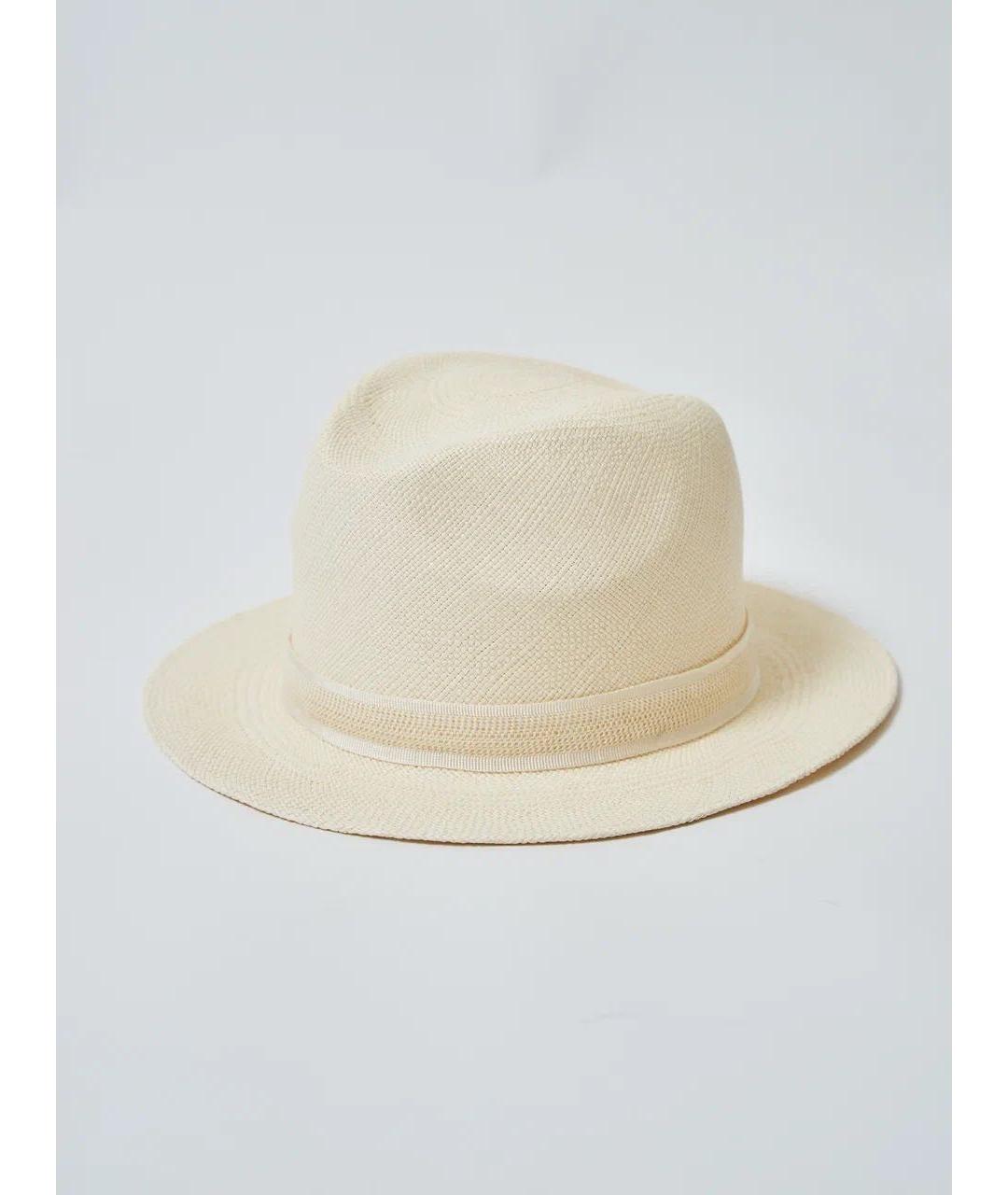 LORO PIANA Белая соломенная шляпа, фото 3