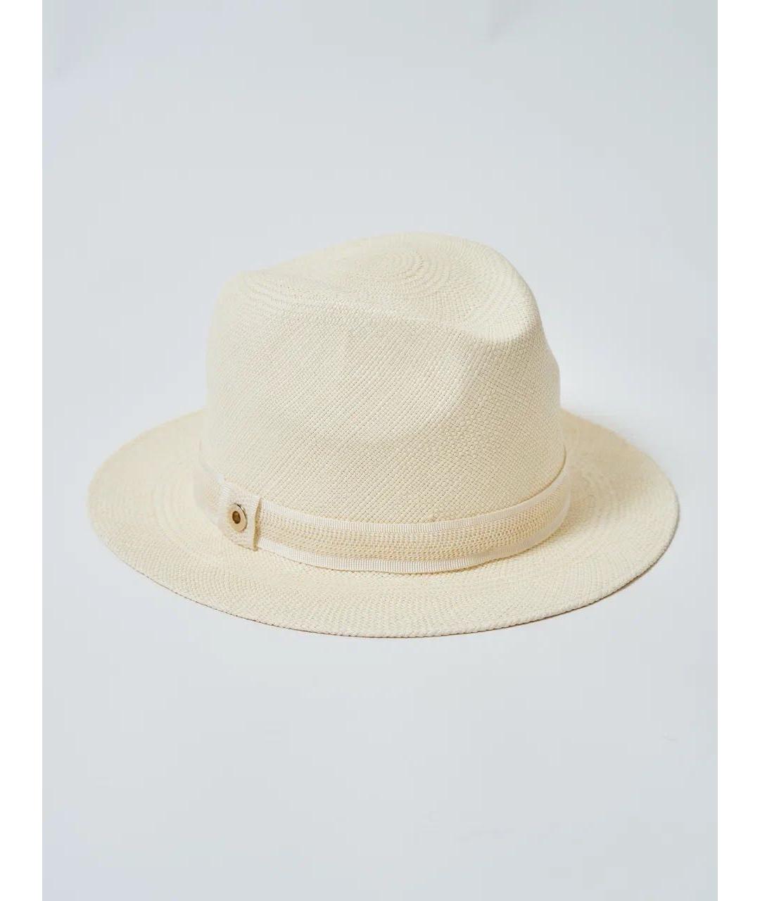 LORO PIANA Белая соломенная шляпа, фото 8