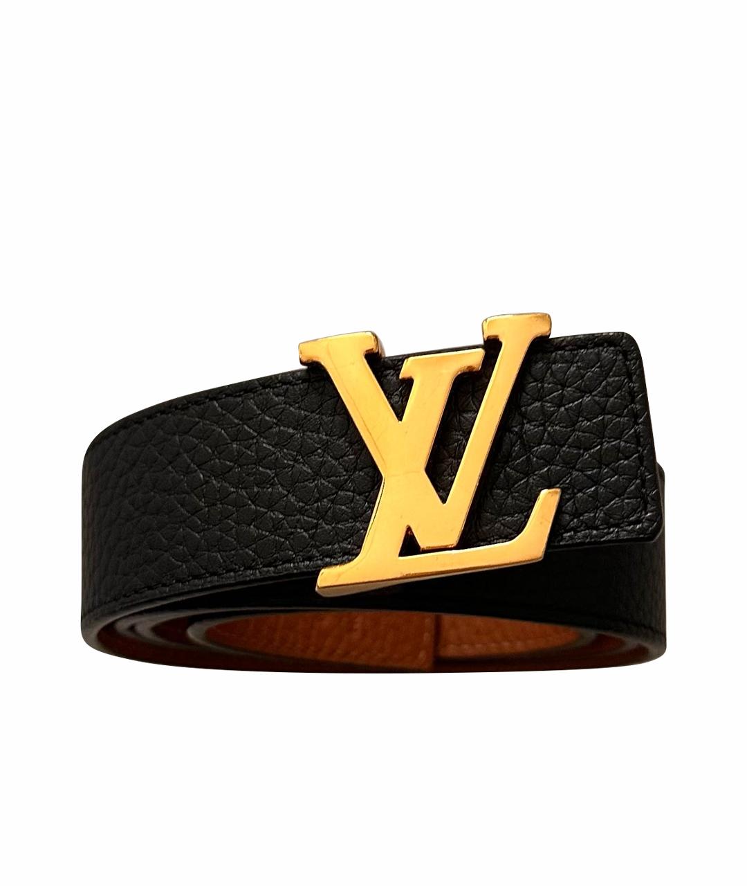 LOUIS VUITTON PRE-OWNED Черный кожаный ремень, фото 1