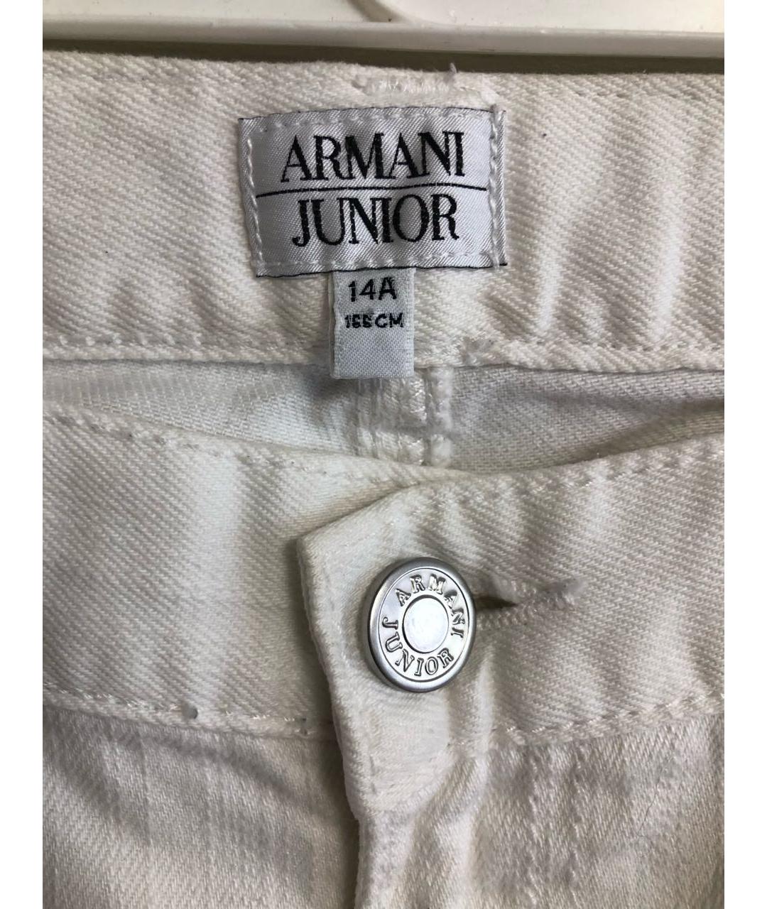 ARMANI JUNIOR Белые детские джинсы, фото 3
