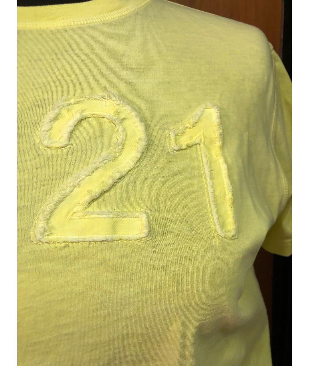 Nº21 KIDS Желтая хлопковая футболка, фото 3