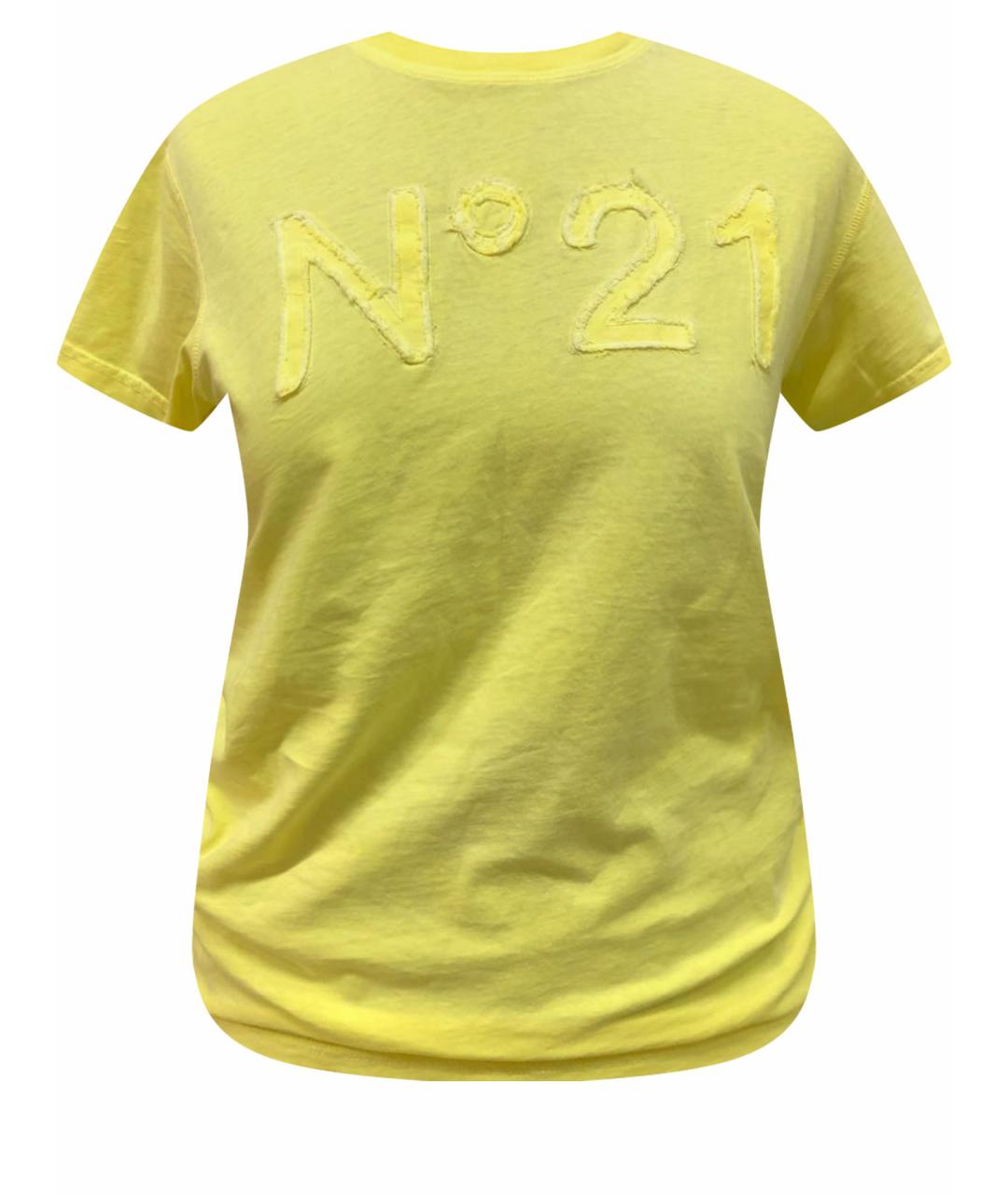 Nº21 KIDS Желтая хлопковая футболка, фото 1