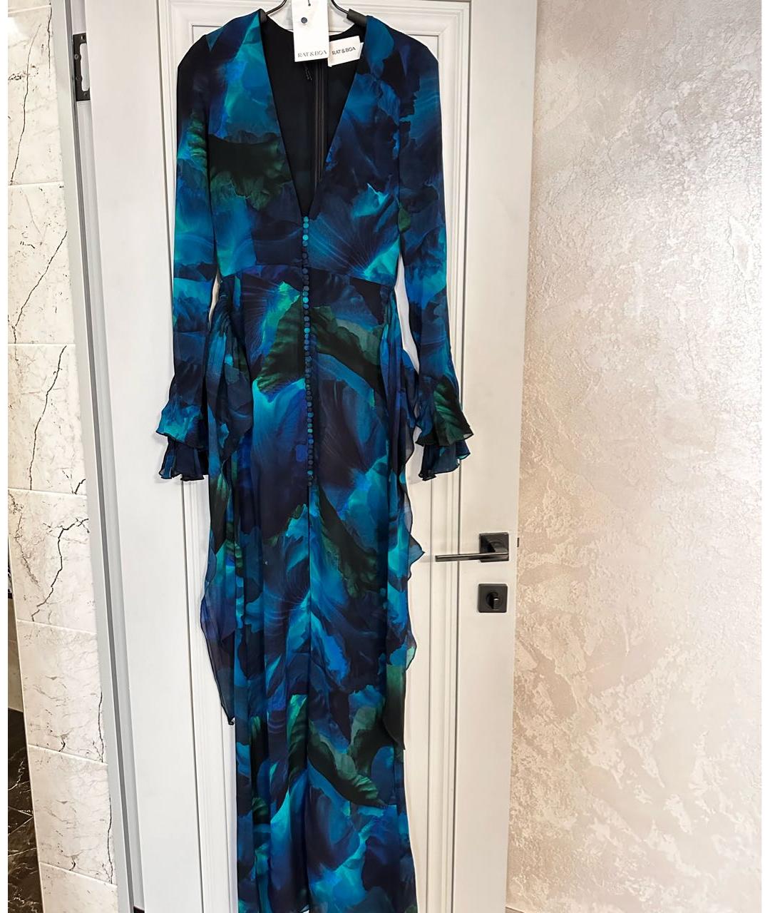 RAT&BOA Синее вискозное повседневное платье, фото 3