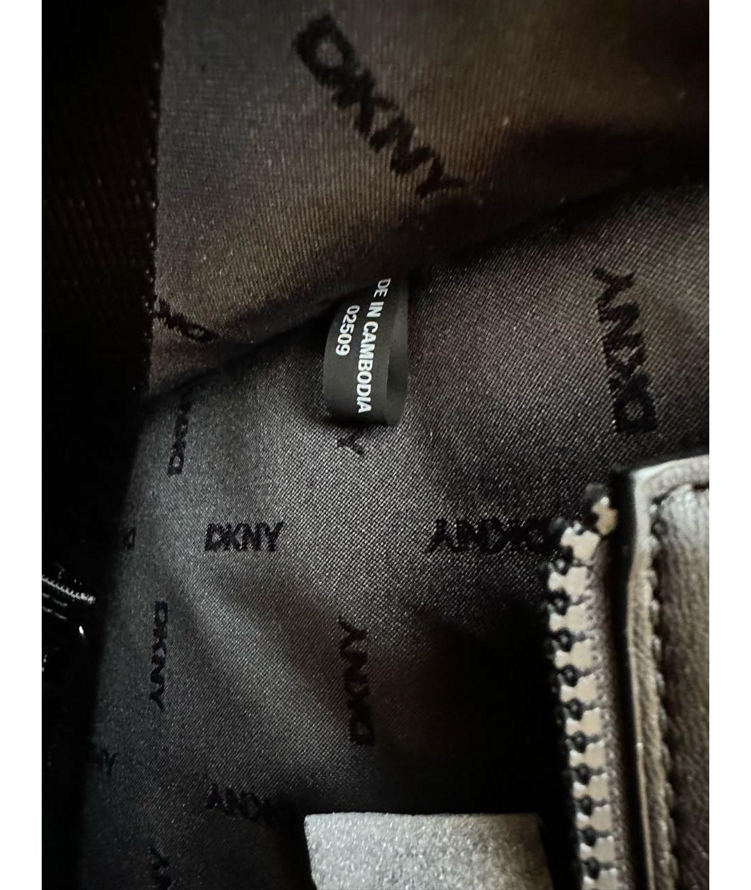 DKNY Черная сумка тоут из искусственной кожи, фото 5