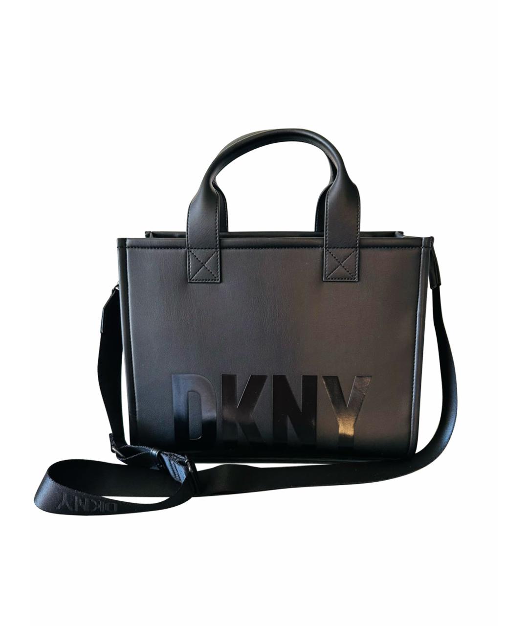 DKNY Черная сумка тоут из искусственной кожи, фото 1