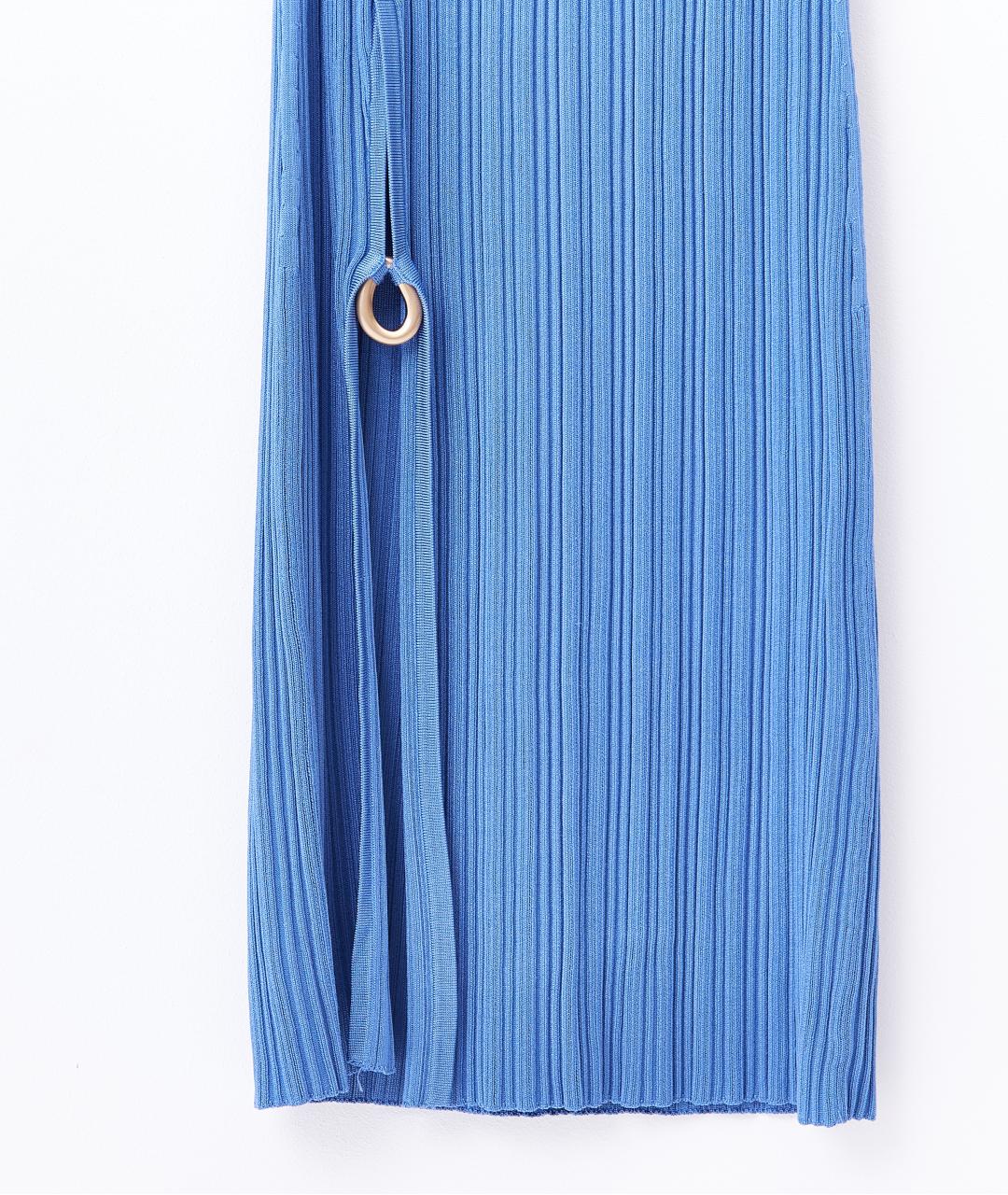 CULT GAIA Голубое вискозное повседневное платье, фото 4