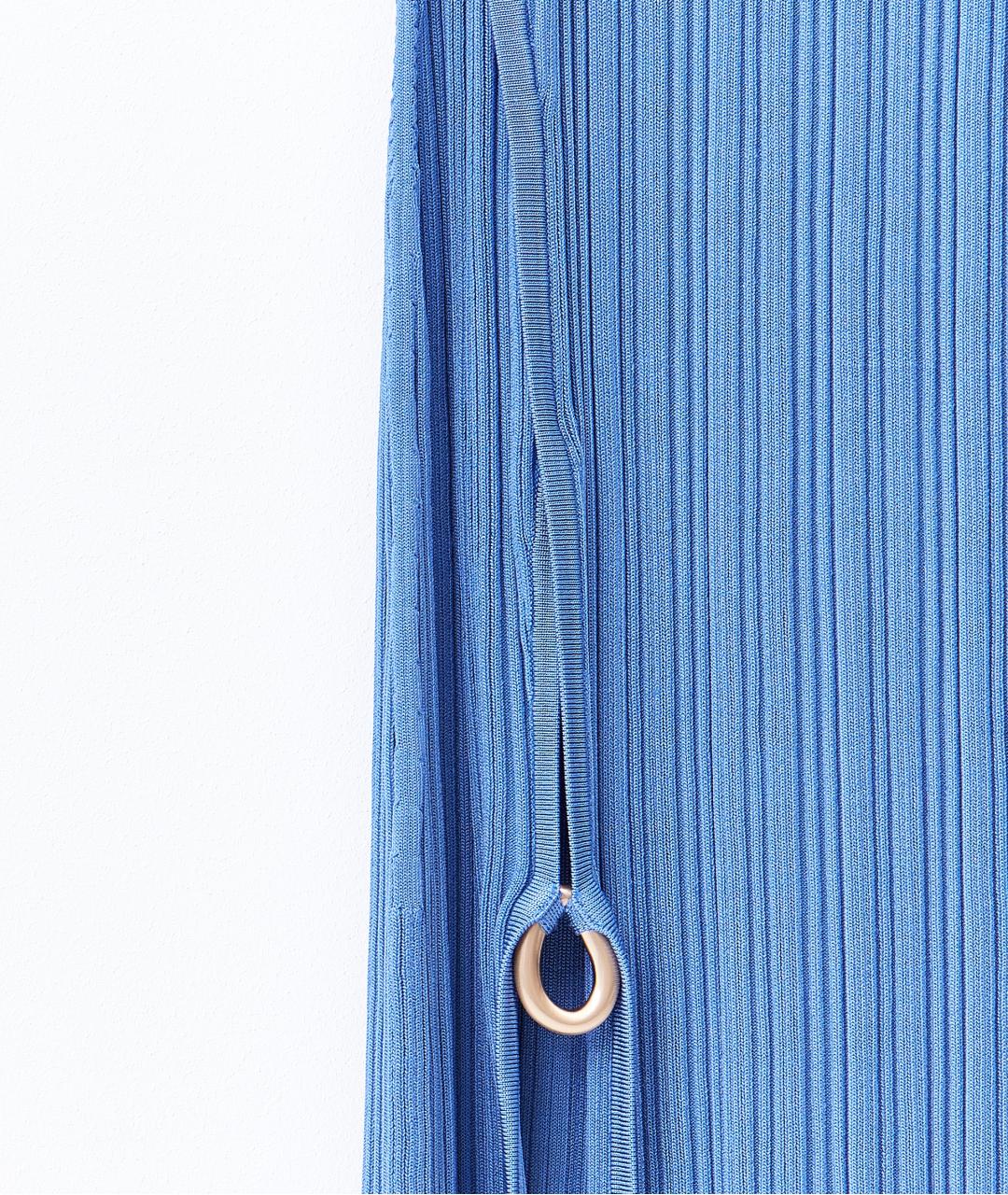 CULT GAIA Голубое вискозное повседневное платье, фото 5