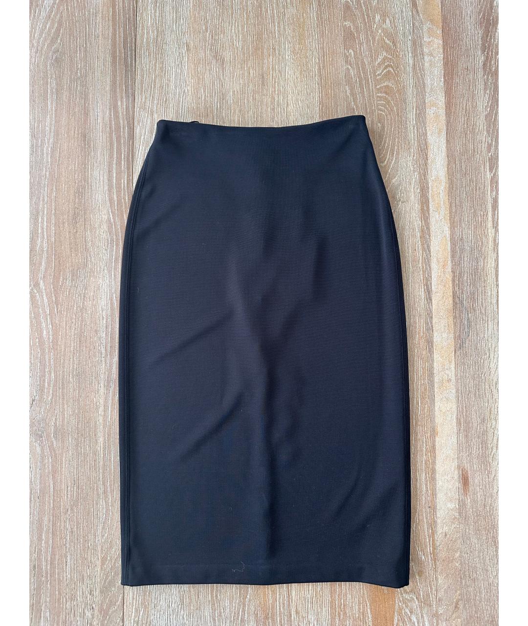 GIORGIO ARMANI Черная вискозная юбка миди, фото 6