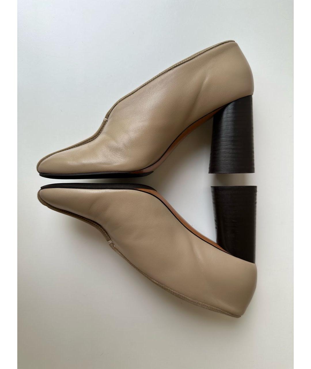 CELINE PRE-OWNED Бежевые кожаные туфли, фото 3