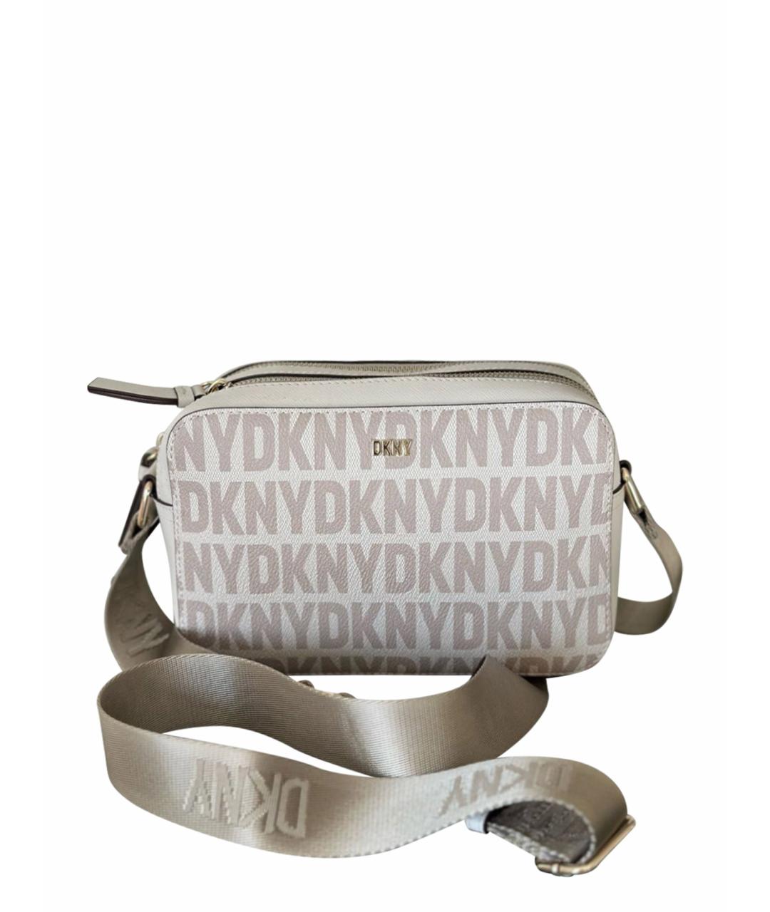 DKNY Бежевая сумка через плечо из искусственной кожи, фото 1