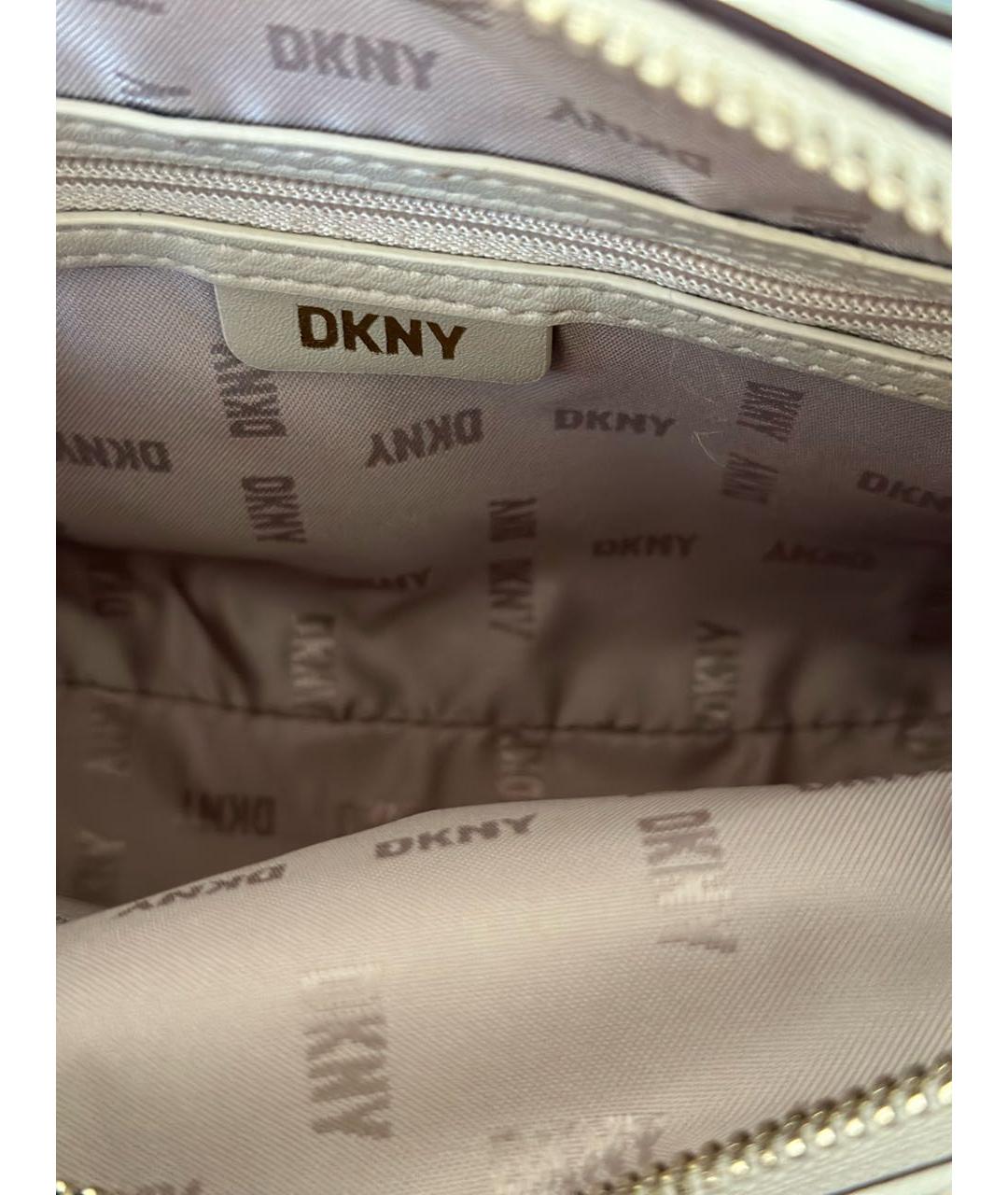 DKNY Бежевая сумка через плечо из искусственной кожи, фото 7