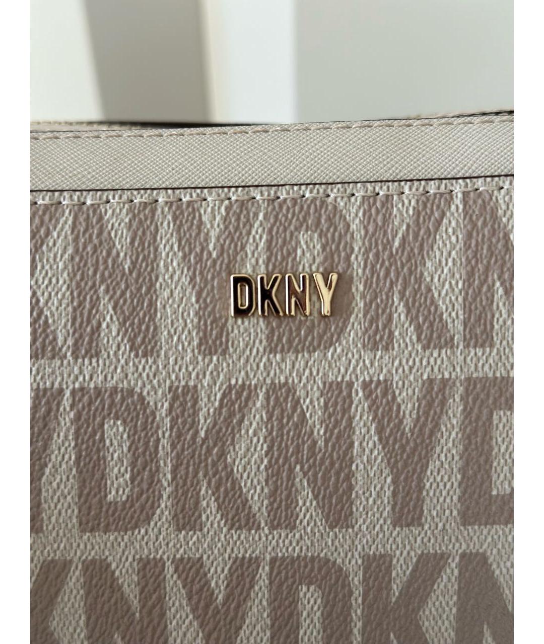 DKNY Бежевая сумка через плечо из искусственной кожи, фото 3