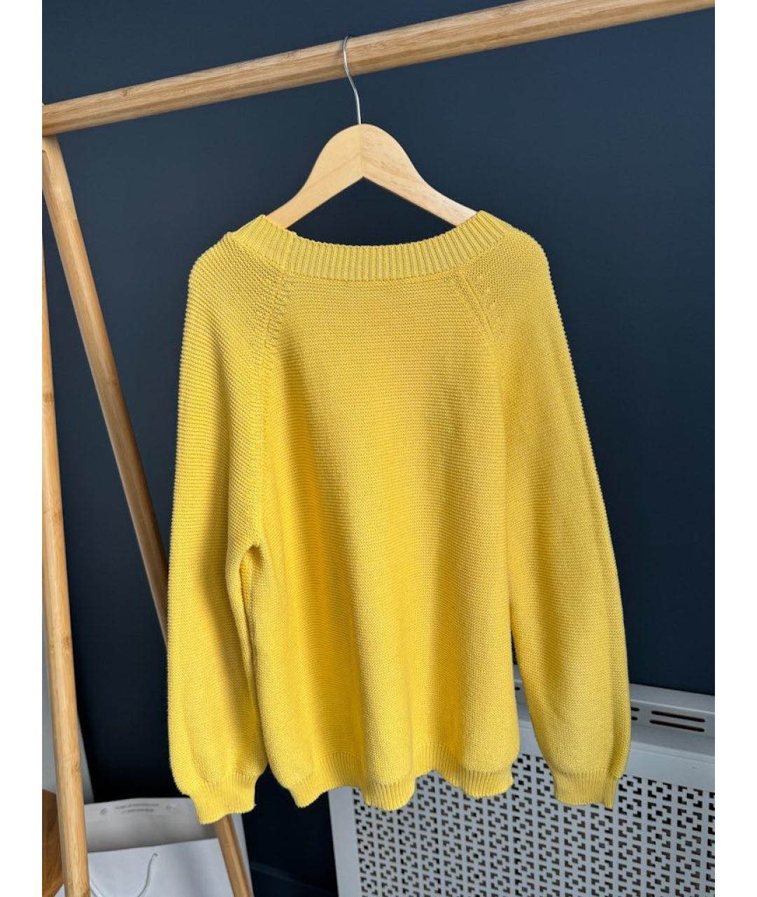 MAX MARA Желтый хлопковый джемпер / свитер, фото 2