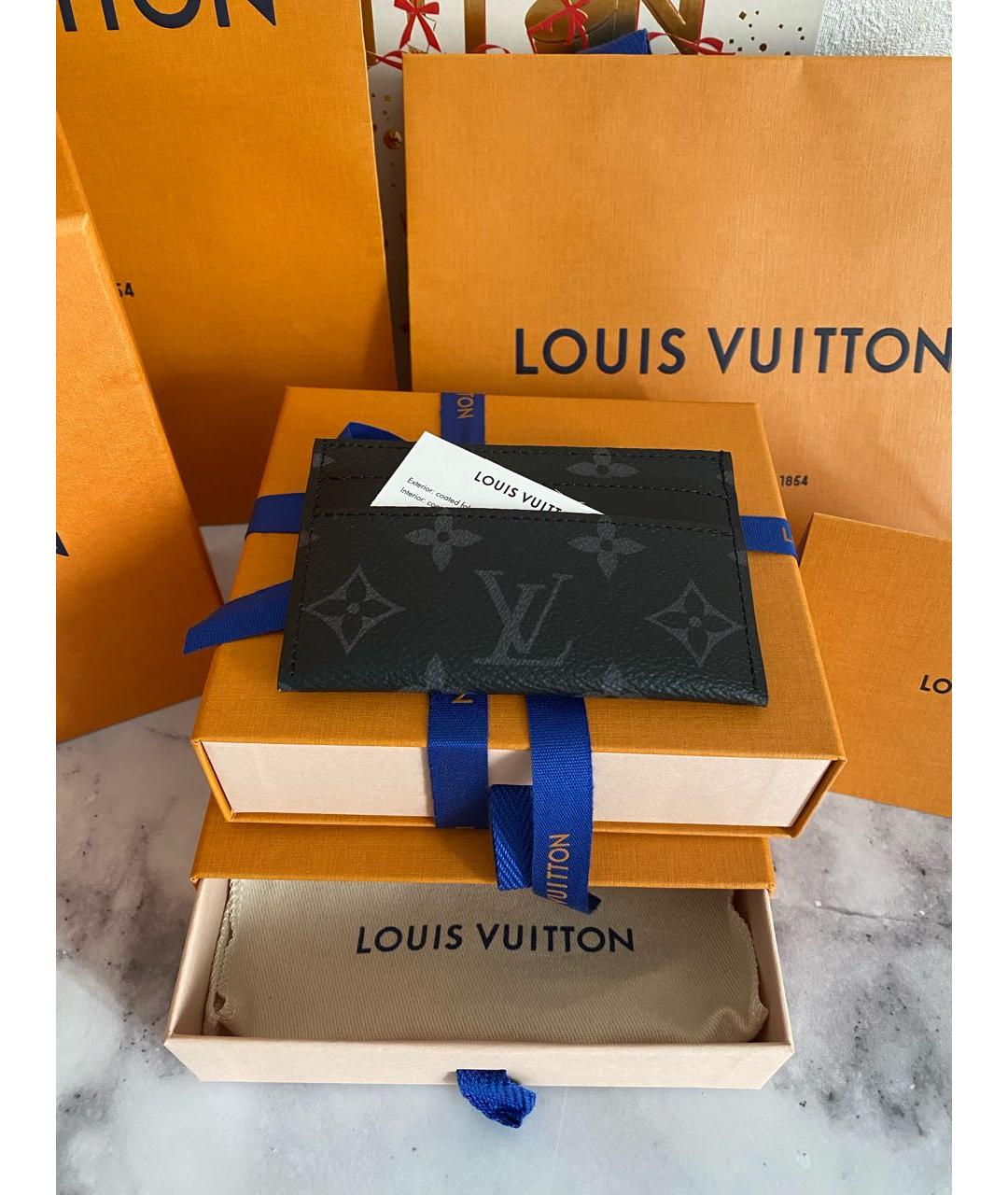 LOUIS VUITTON PRE-OWNED Антрацитовый кардхолдер, фото 2