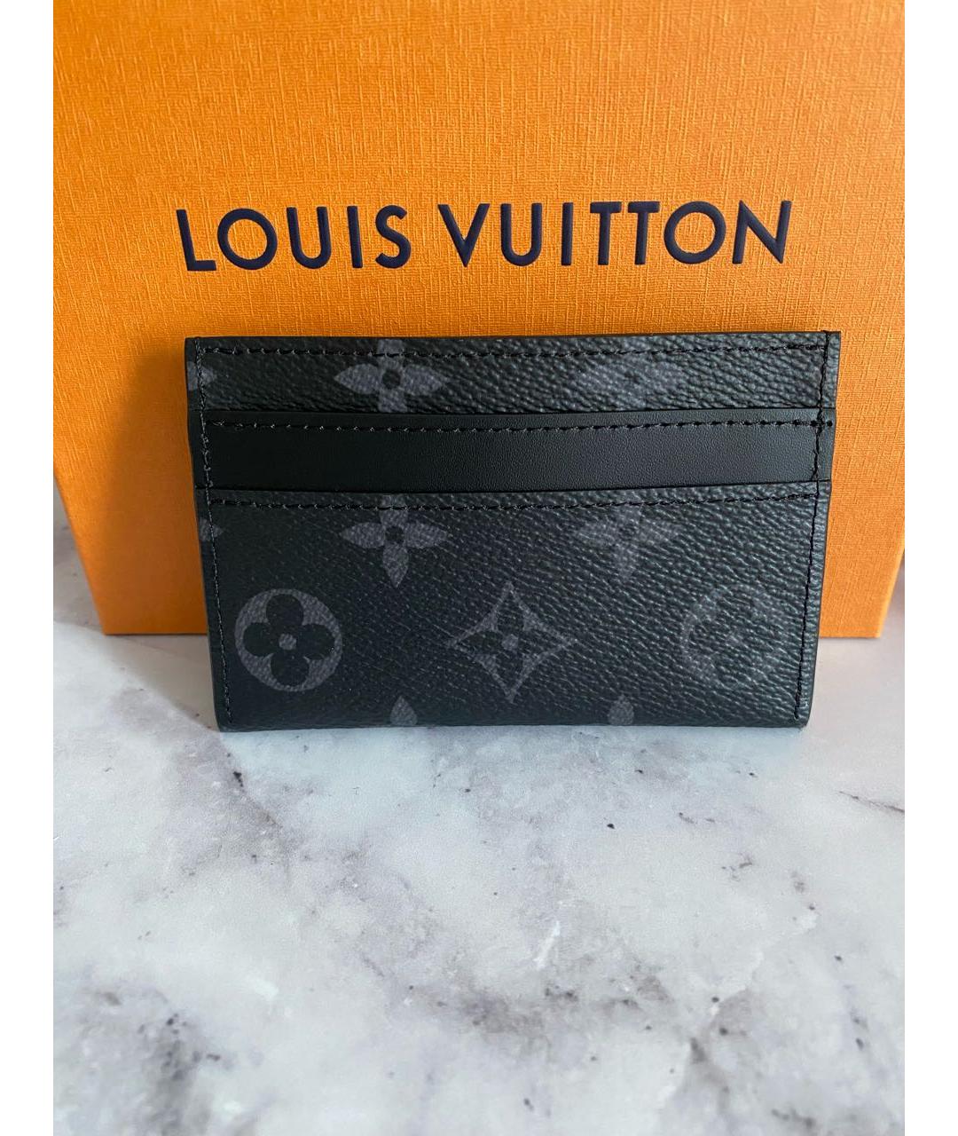 LOUIS VUITTON PRE-OWNED Антрацитовый кардхолдер, фото 9