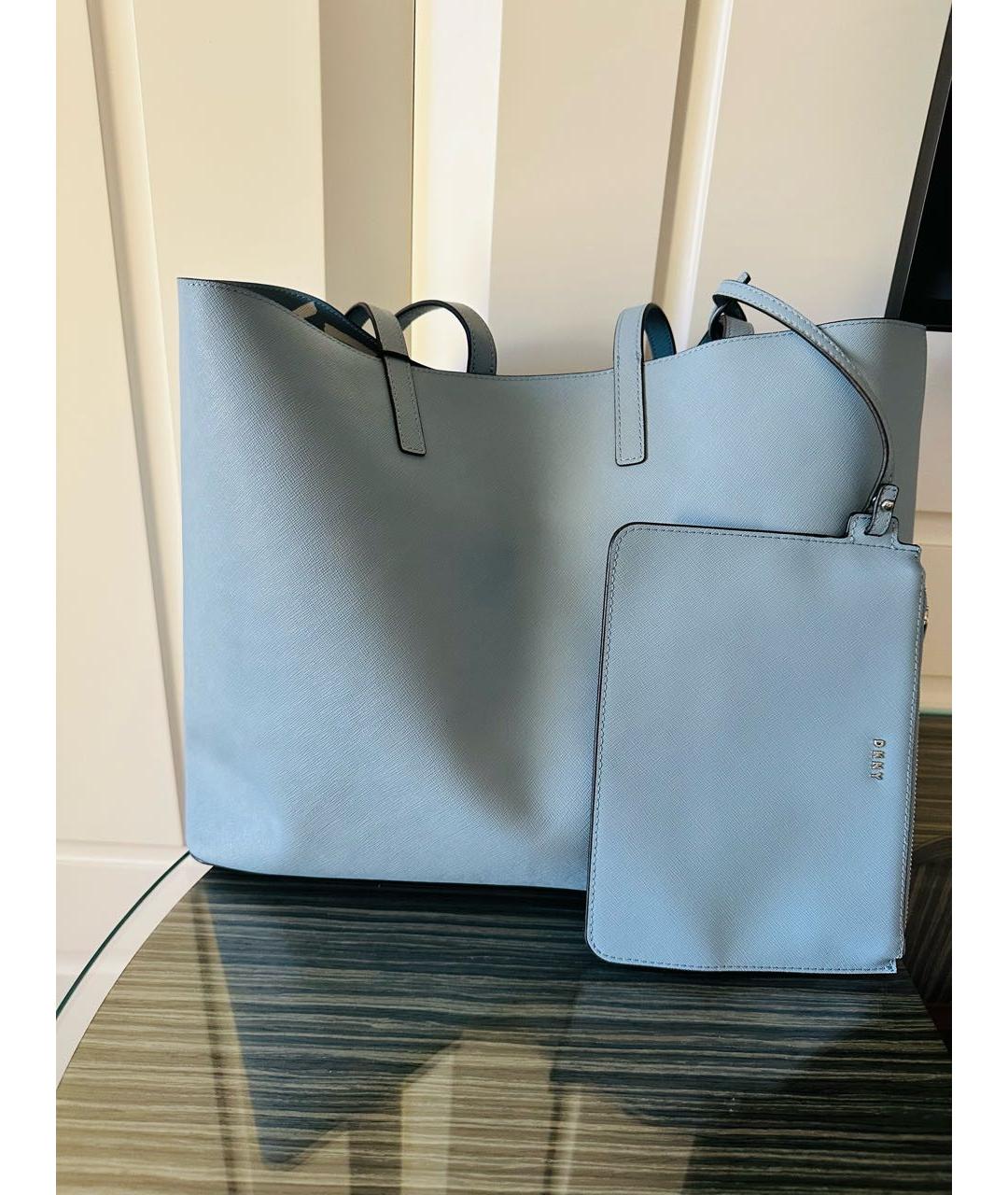 DKNY Голубая сумка тоут из искусственной кожи, фото 2
