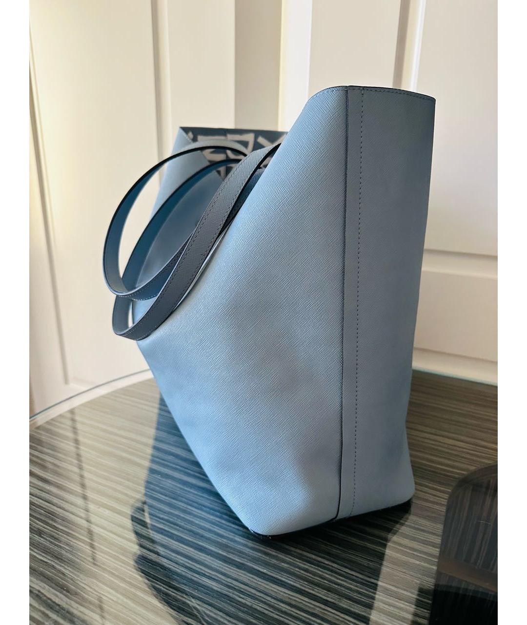 DKNY Голубая сумка тоут из искусственной кожи, фото 7