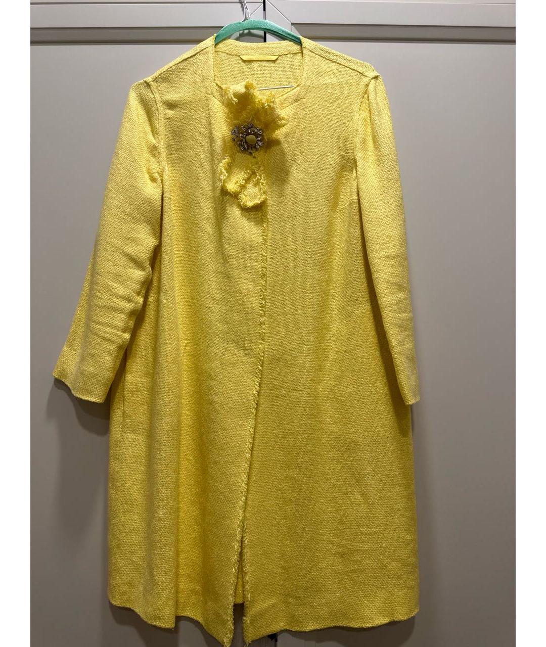 ERMANNO SCERVINO Желтый хлопковый жакет/пиджак, фото 7
