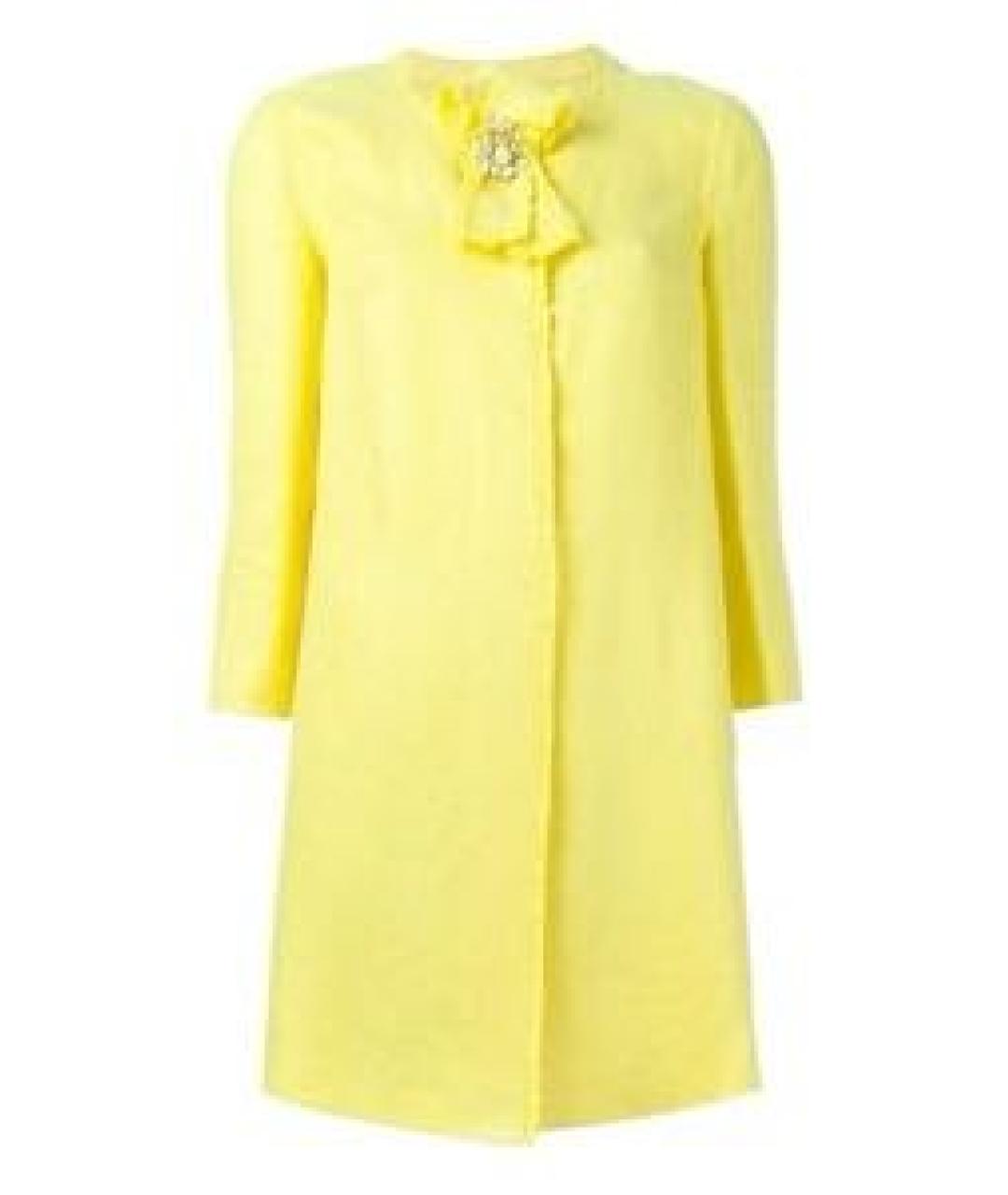 ERMANNO SCERVINO Желтый хлопковый жакет/пиджак, фото 2