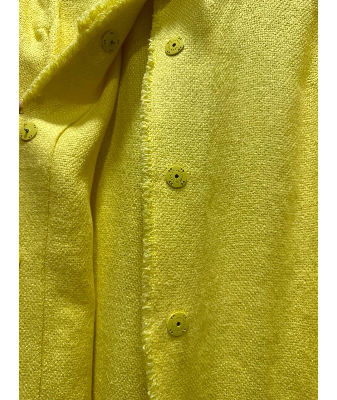 ERMANNO SCERVINO Желтый хлопковый жакет/пиджак, фото 3
