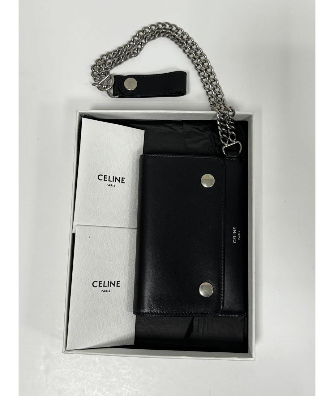 CELINE PRE-OWNED Черный кожаный кошелек, фото 5