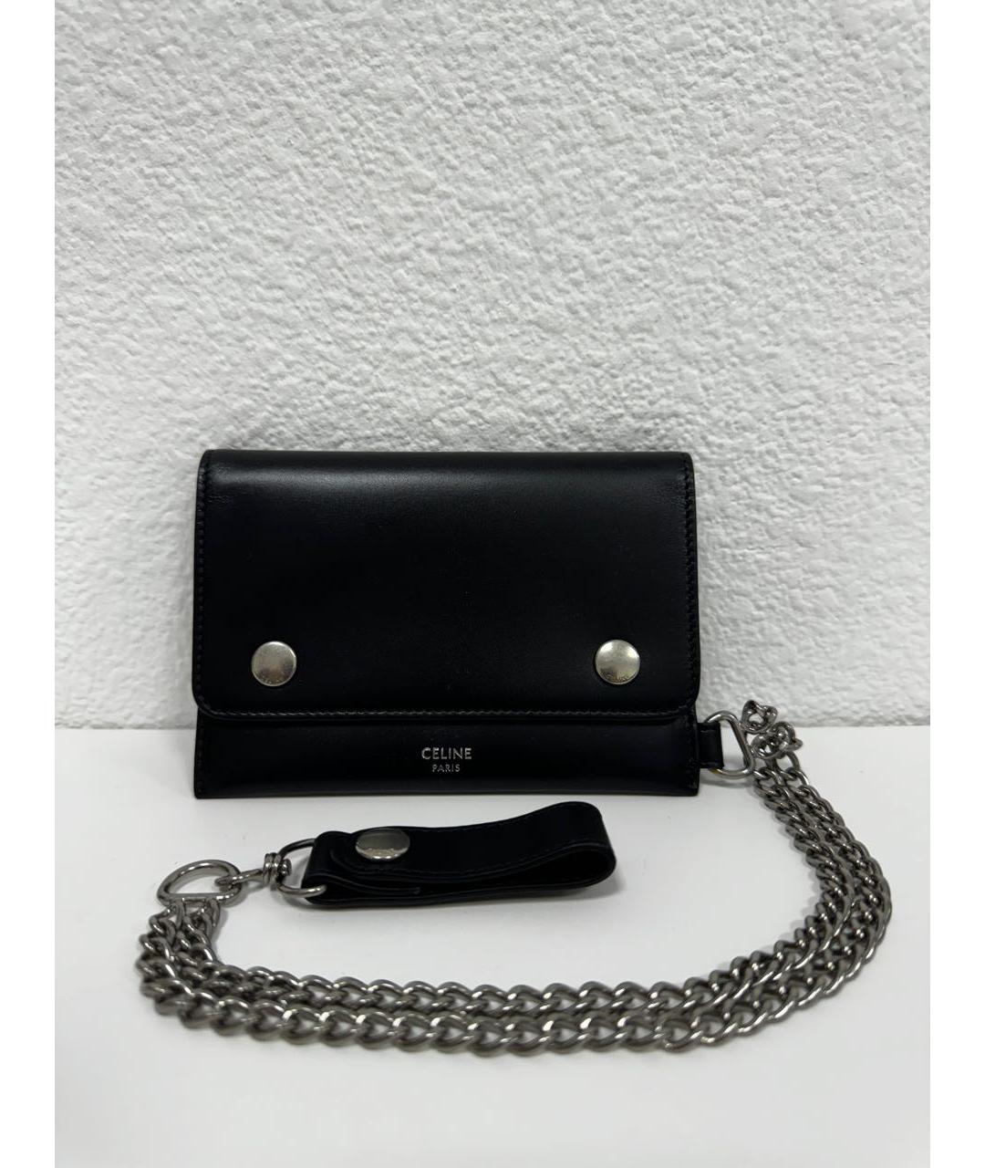 CELINE PRE-OWNED Черный кожаный кошелек, фото 4