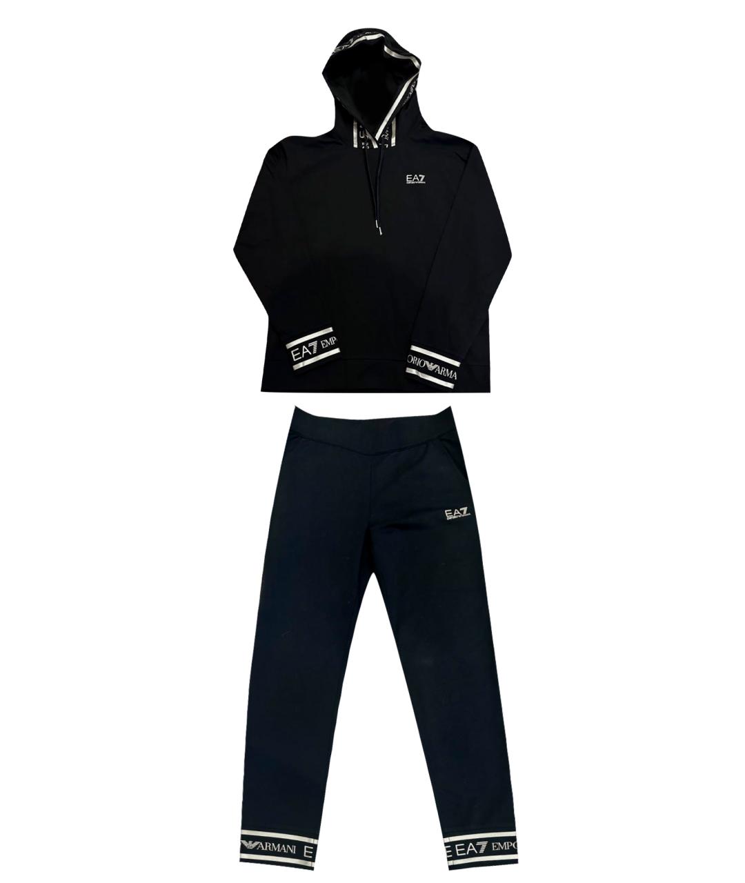 EA7 Черный вискозный спортивные костюмы, фото 1
