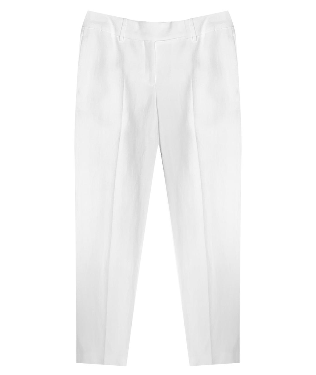 ERMANNO SCERVINO Белые льняные прямые брюки, фото 1