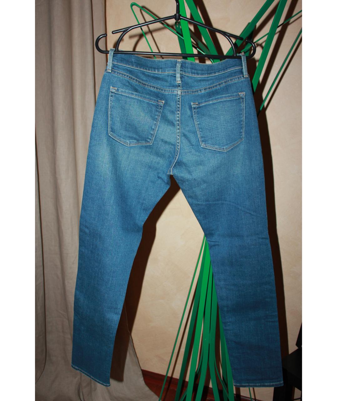 FRAME Синие хлопковые джинсы слим, фото 2
