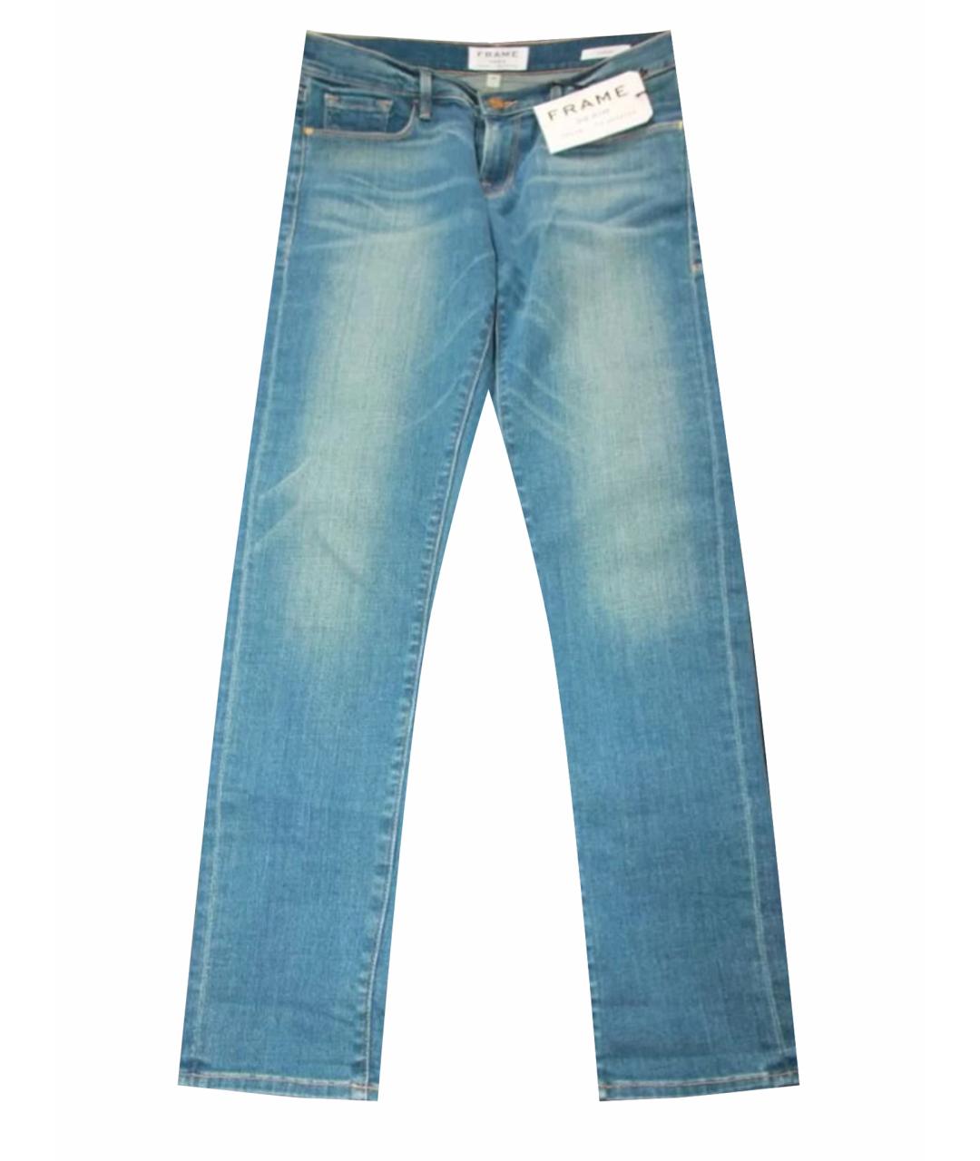 FRAME Синие хлопковые джинсы слим, фото 1