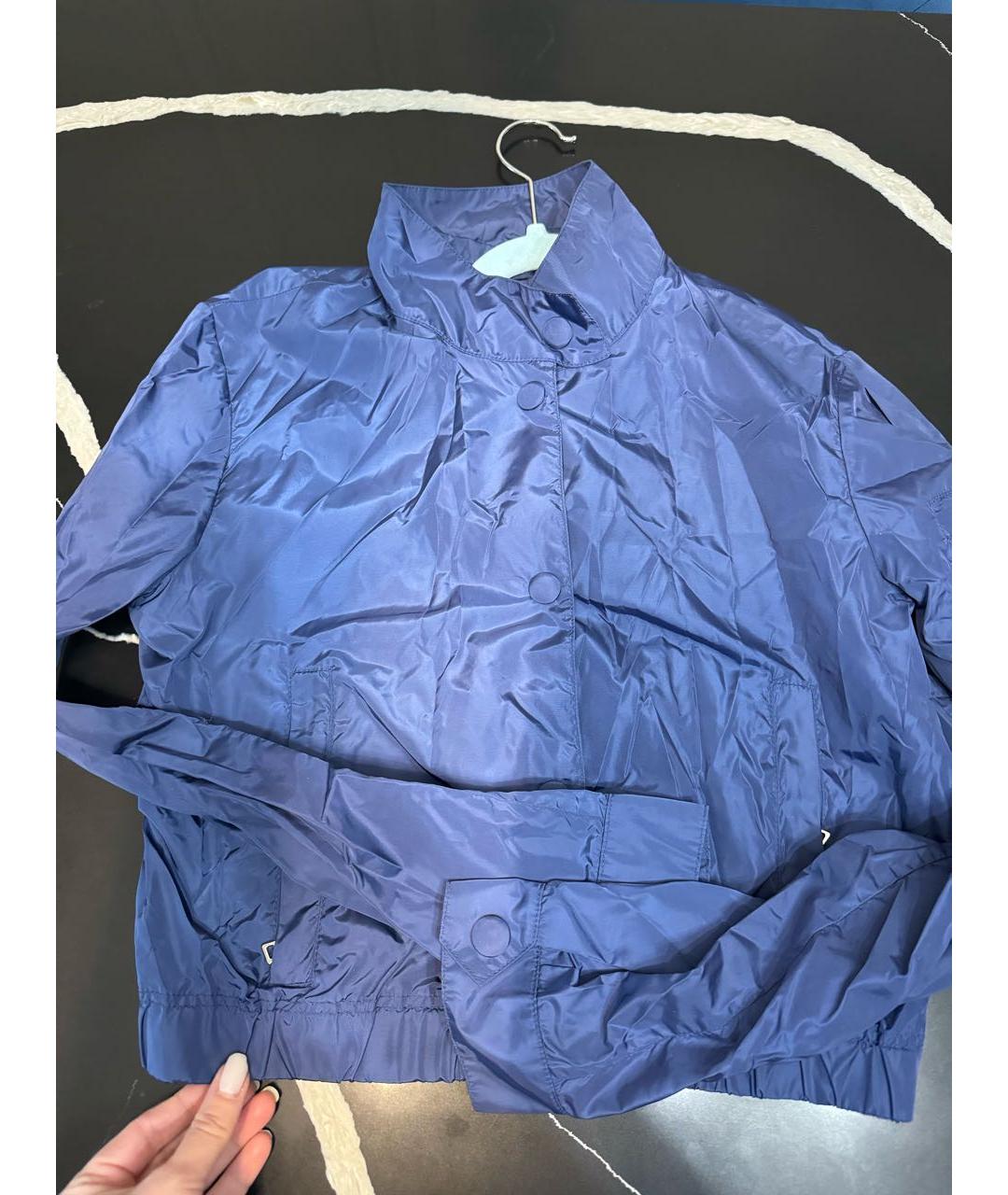 PRADA Синяя полиэстеровая куртка, фото 5