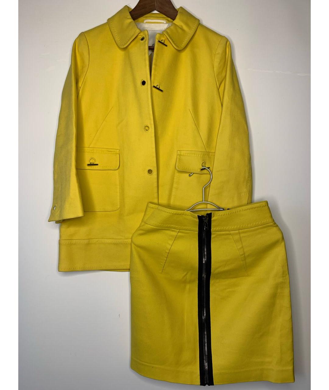 3.1 PHILLIP LIM Желтый хлопковый костюм с юбками, фото 6